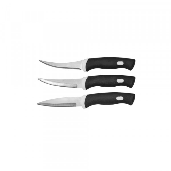 Black Stainless Steel Kitchen Knife (Set of 3)