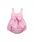 Indian cotton Peach Color Net Baby Frock