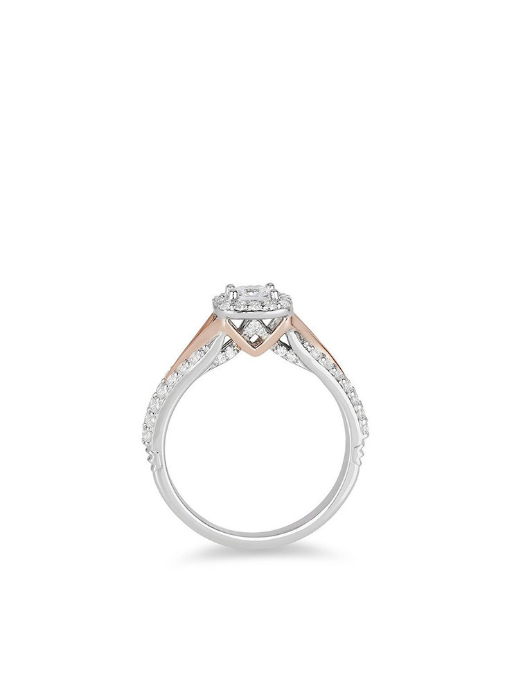 Diamentowy srebrny pierścionek dla eleganckiego wyglądu